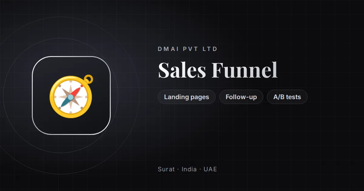 Sales Funnel by DMAI PVT LTD in Surat, India and the UAE